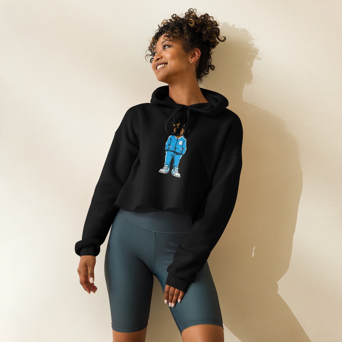 Character Type Crop Hoodie By Bbless